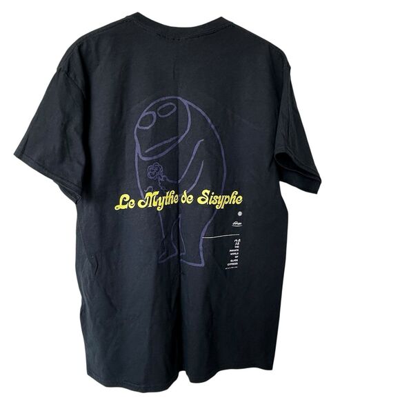 Glass Cypress L Men’s Black T Shirt Le mythe De Sisyphe Cotton Top US made - Picture 1 of 8